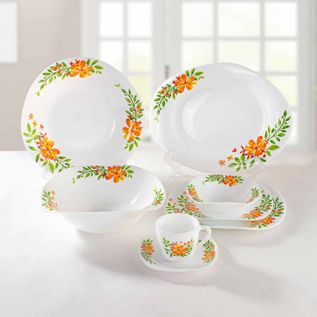opal glass dinnerware set