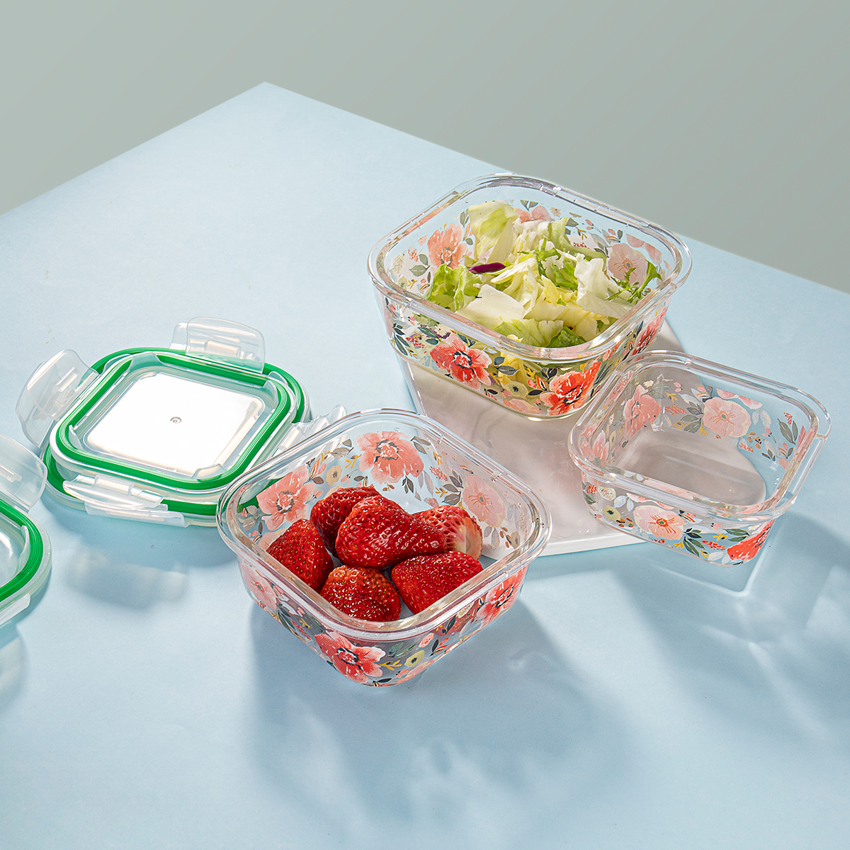 Glass Food Storage Containers with Lids, Airtight Glass Lunch Bento Boxes, BPA-Free