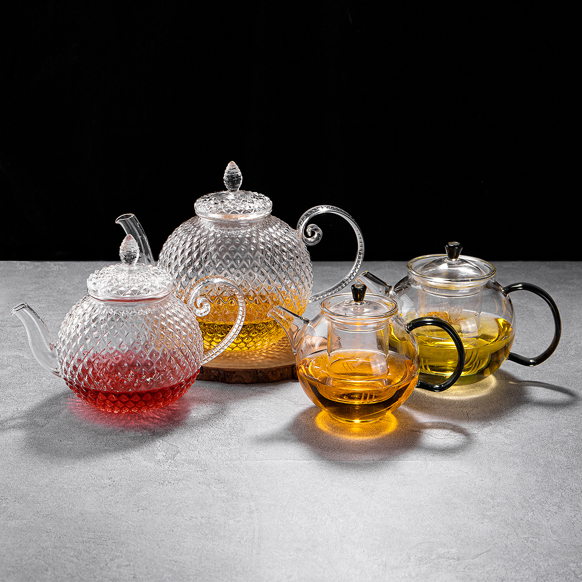 Hand Made Hear-resistant Glass Teapot/Wholesale Borosilicate Glass Tea Maker
