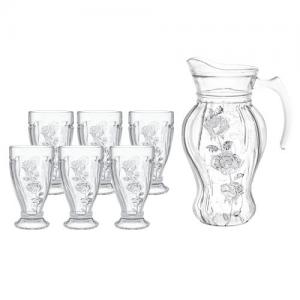 Glass Drinking Set Introduction ROSE DESIGN