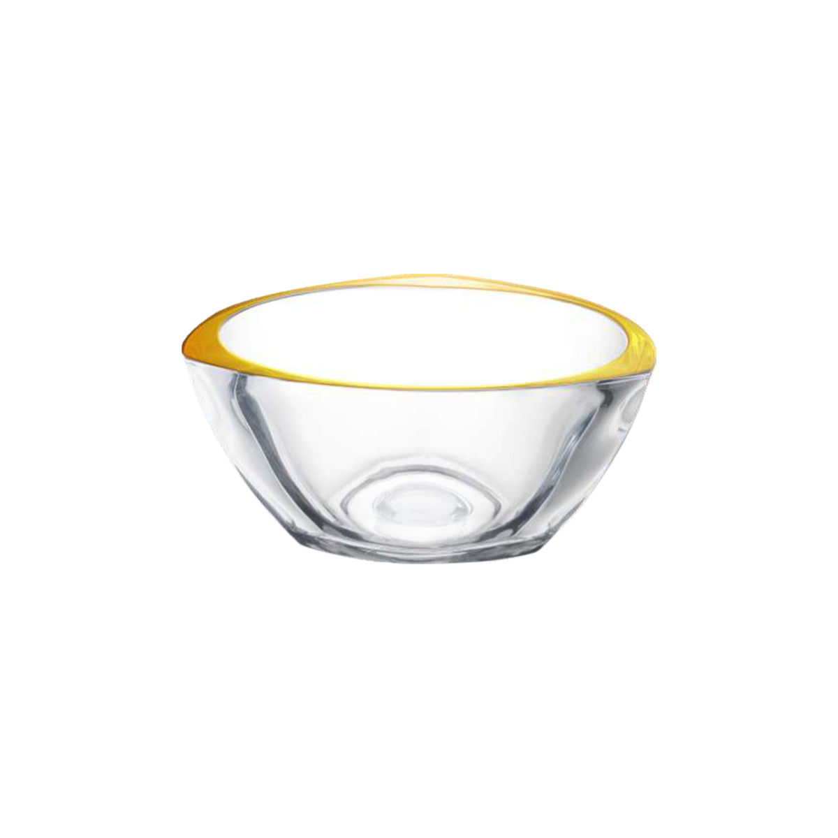 JH GLASSWARE Glass Fruit Bowl With Gold Rim