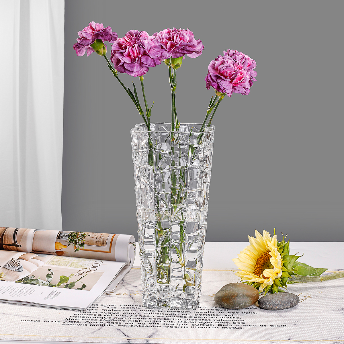 Clear Glass Flower Vases