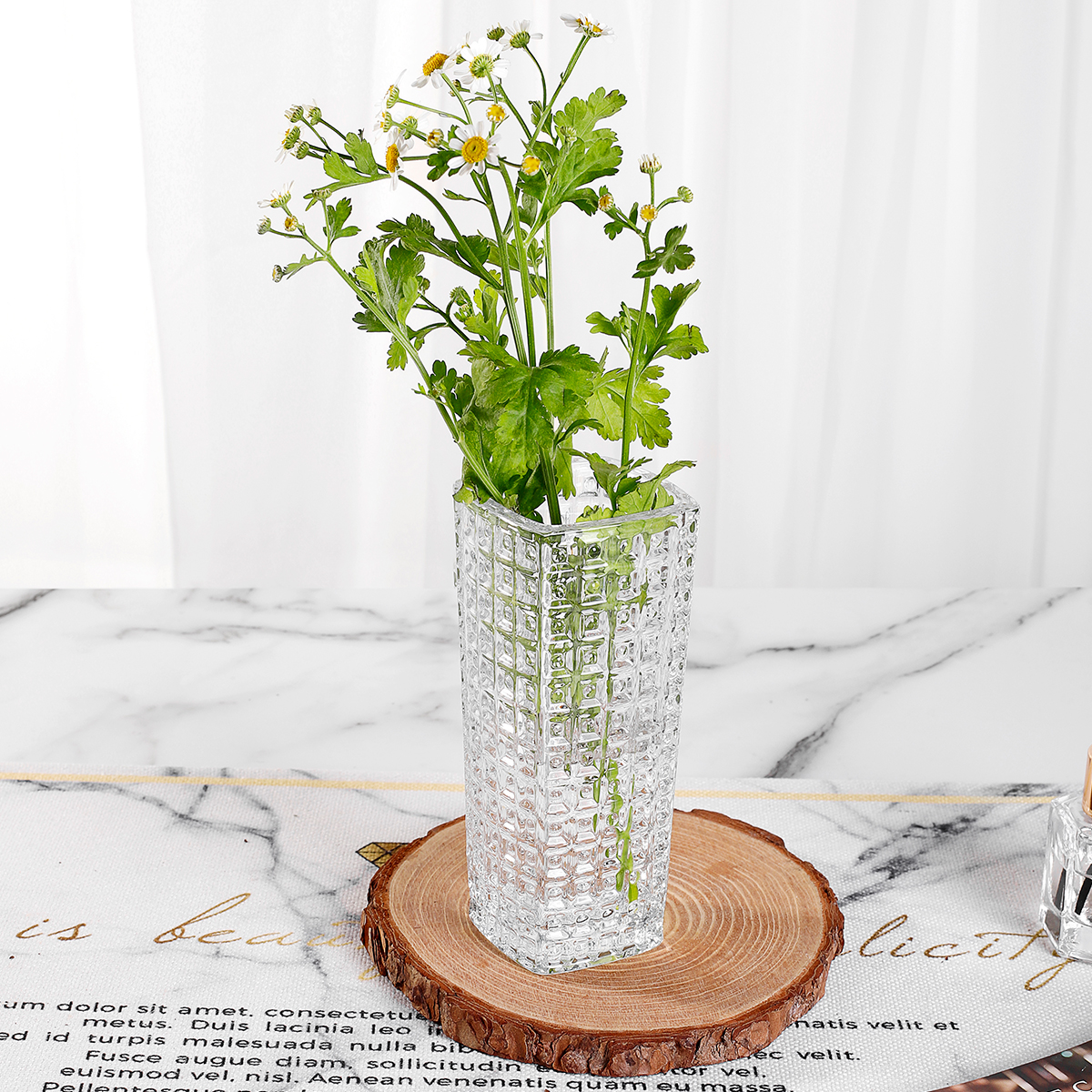 home decor crystal glass flower vase