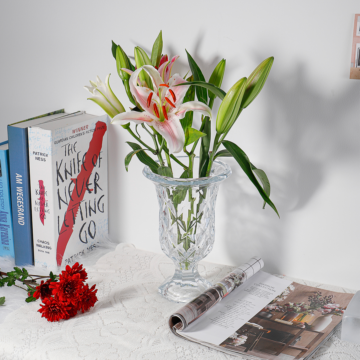 Clear Glass Vase For Flowers