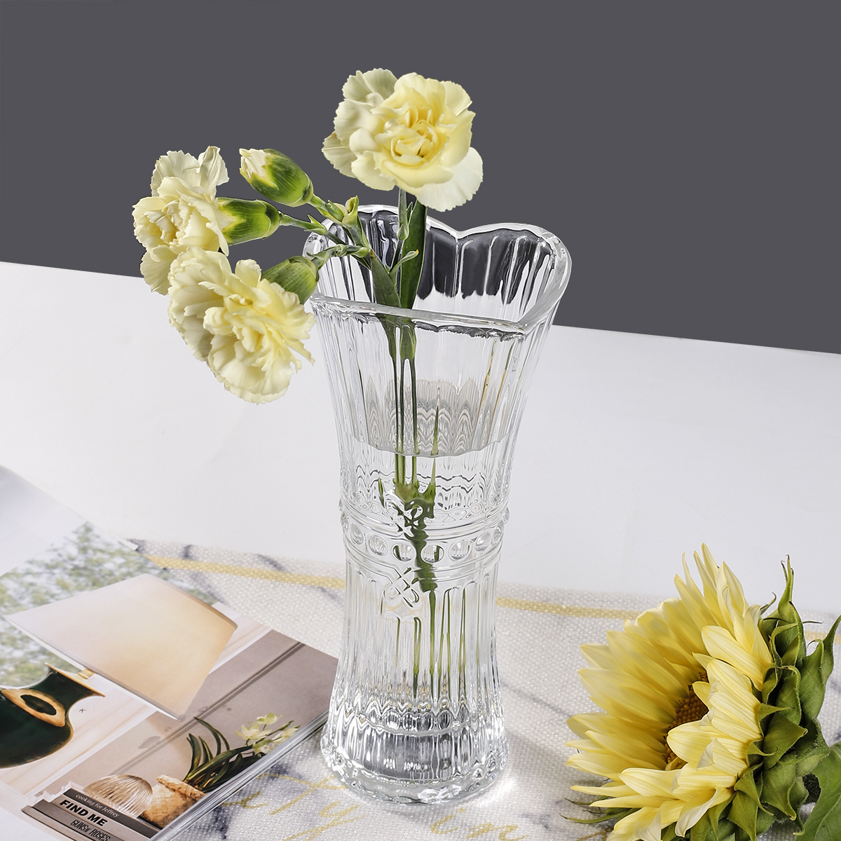 crystal centerpiece vase for decoration