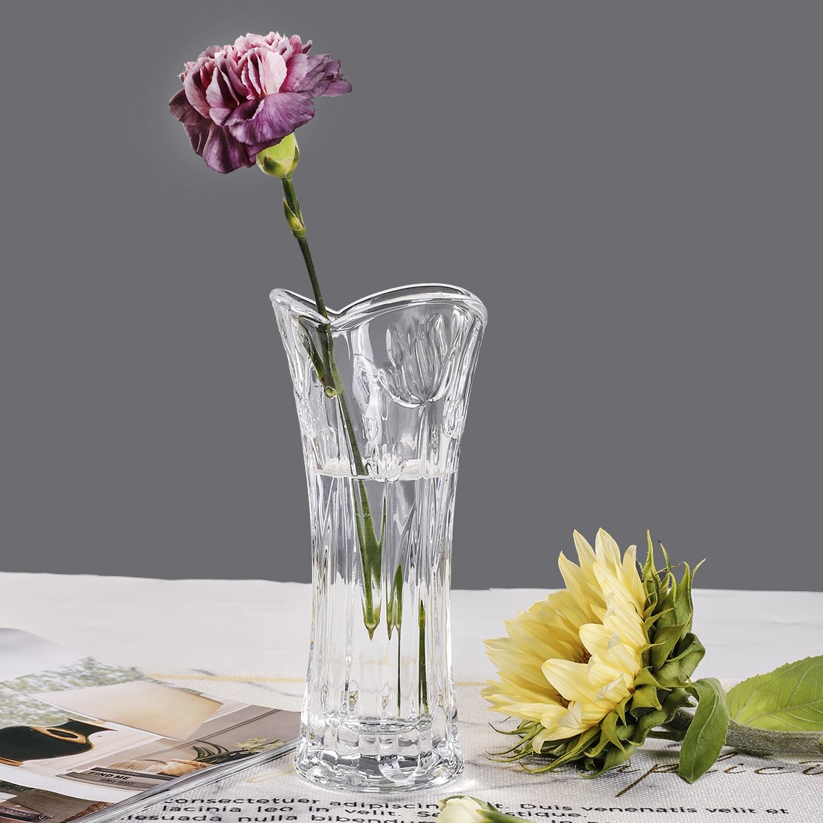 glass vase for wedding and home decoration