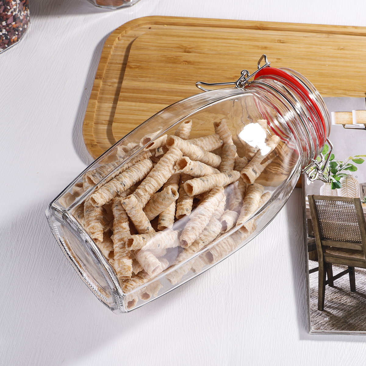 Clear Food storage bottles