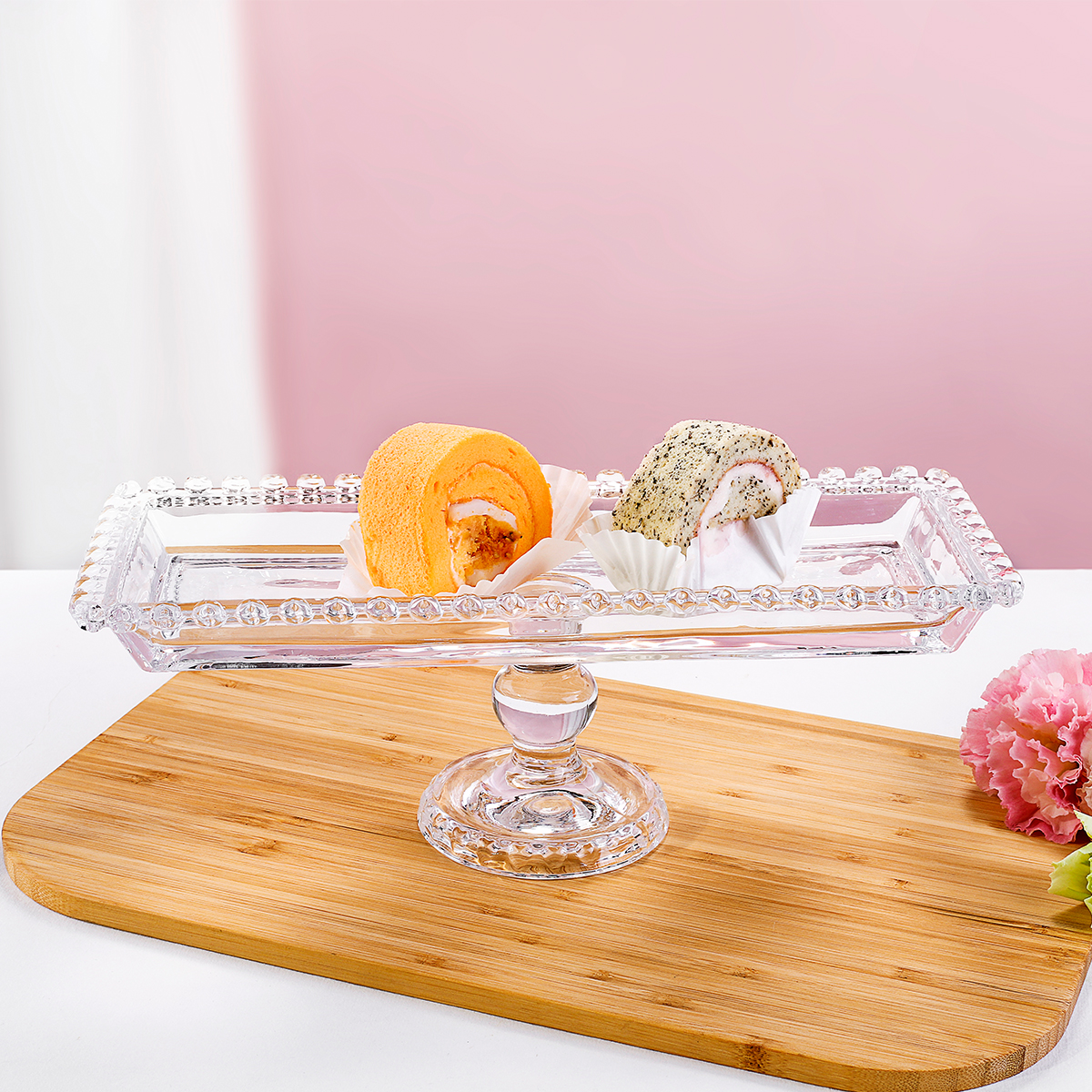 Glass Cake Plate With Stand
