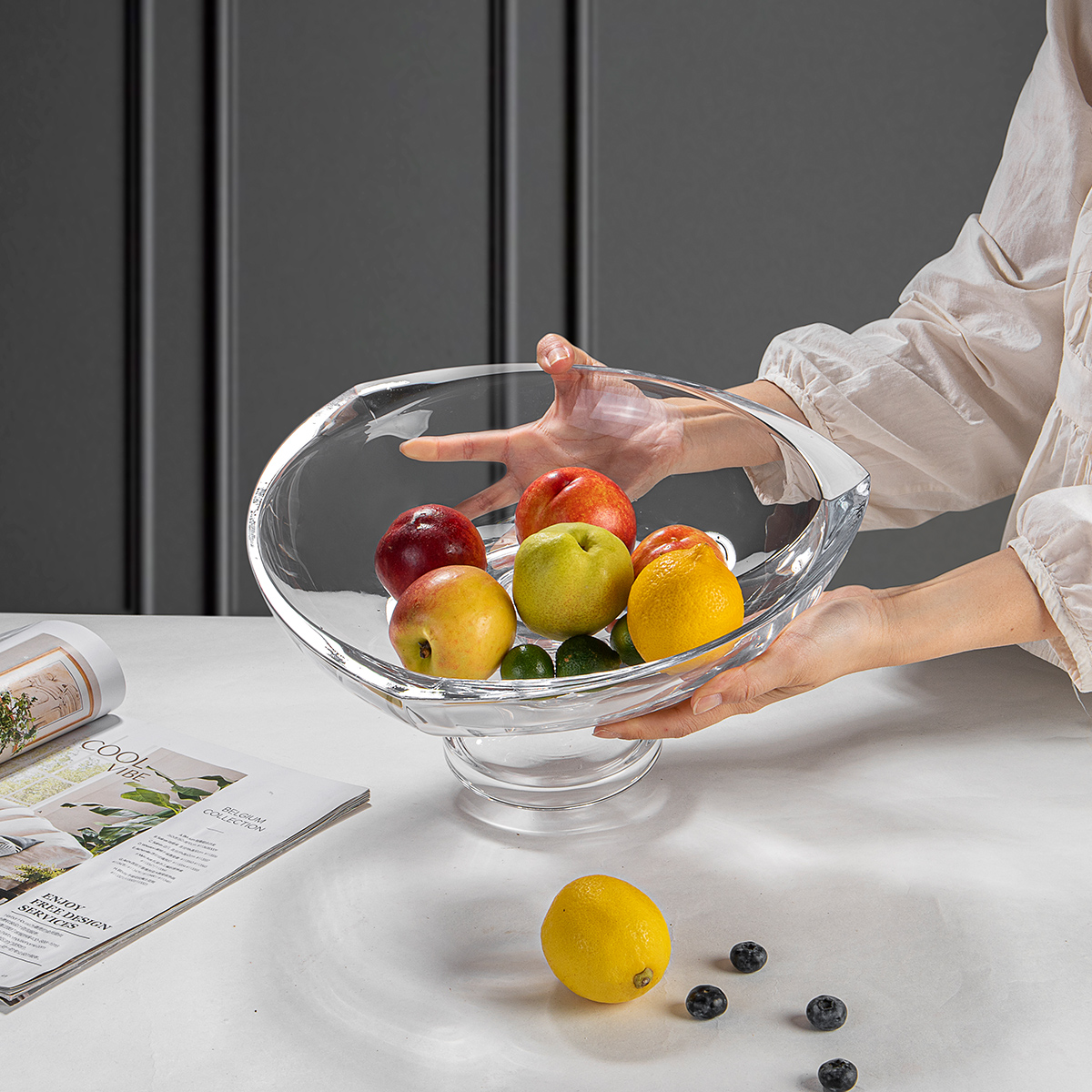 Glass Crystal Standing Plate