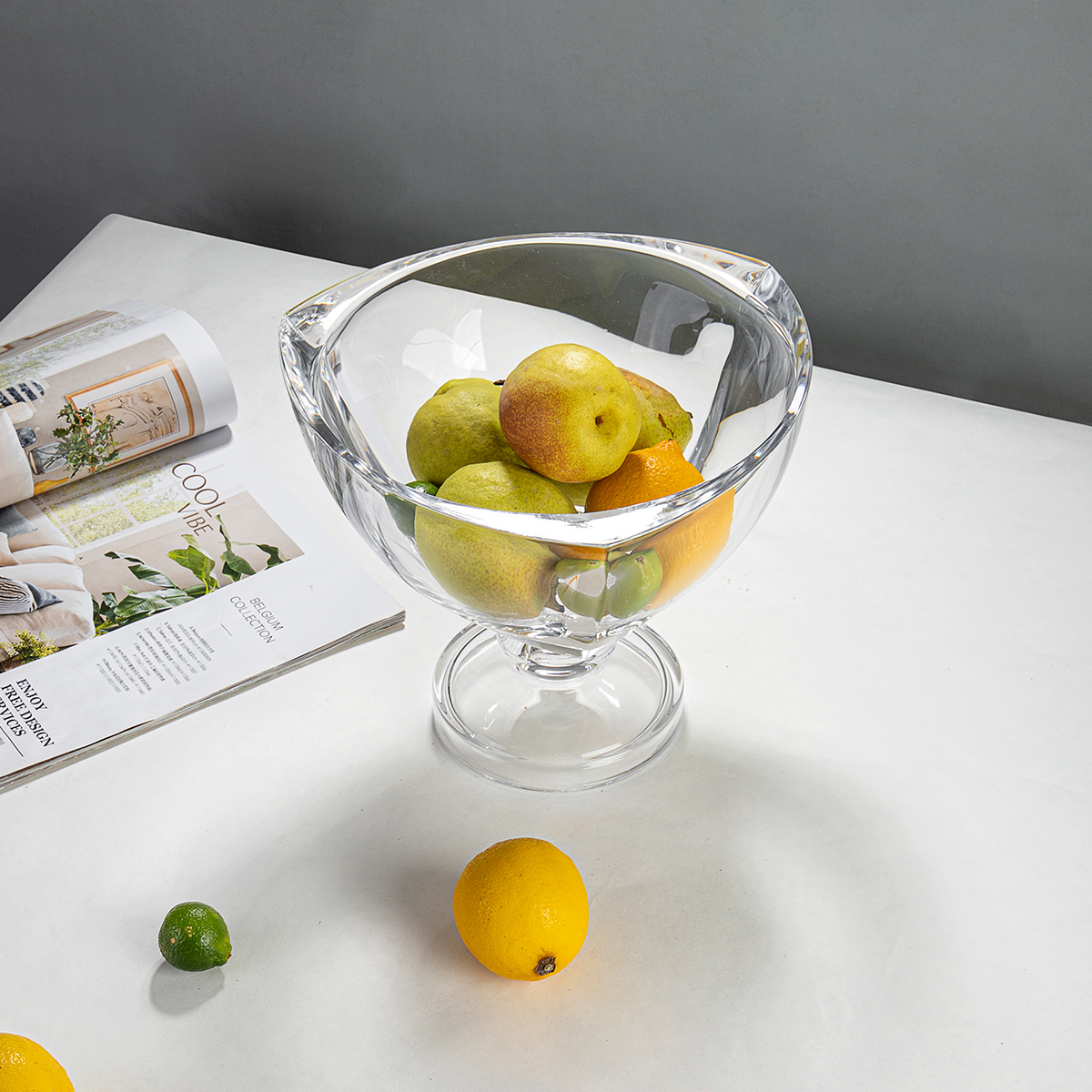 JH GLASSWARE glass fruit plate  for home decor