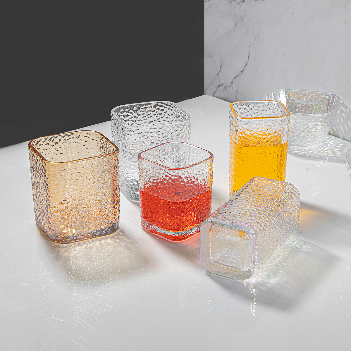 Square Glass Cup For Drinkware