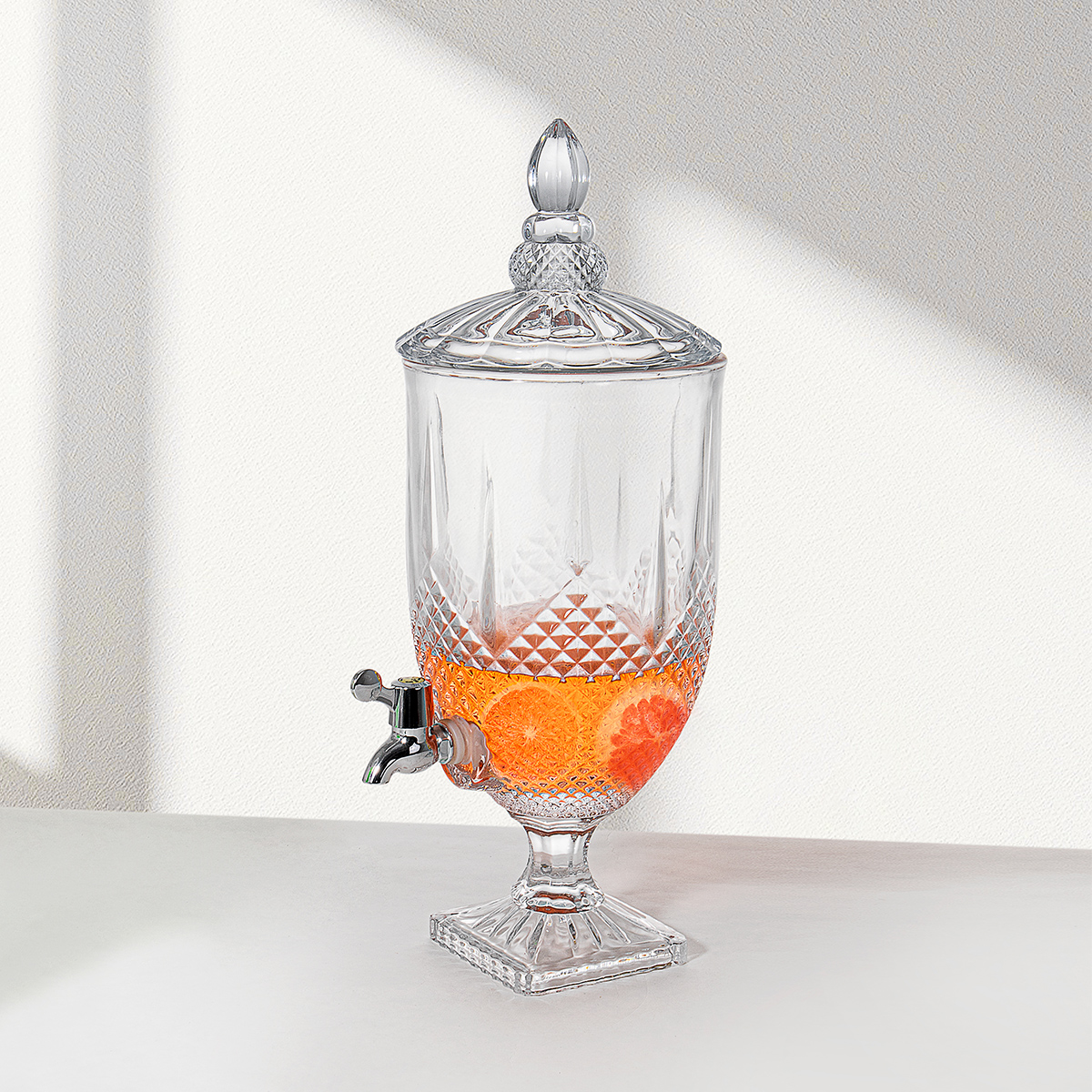 luxury glass beverage dispenser