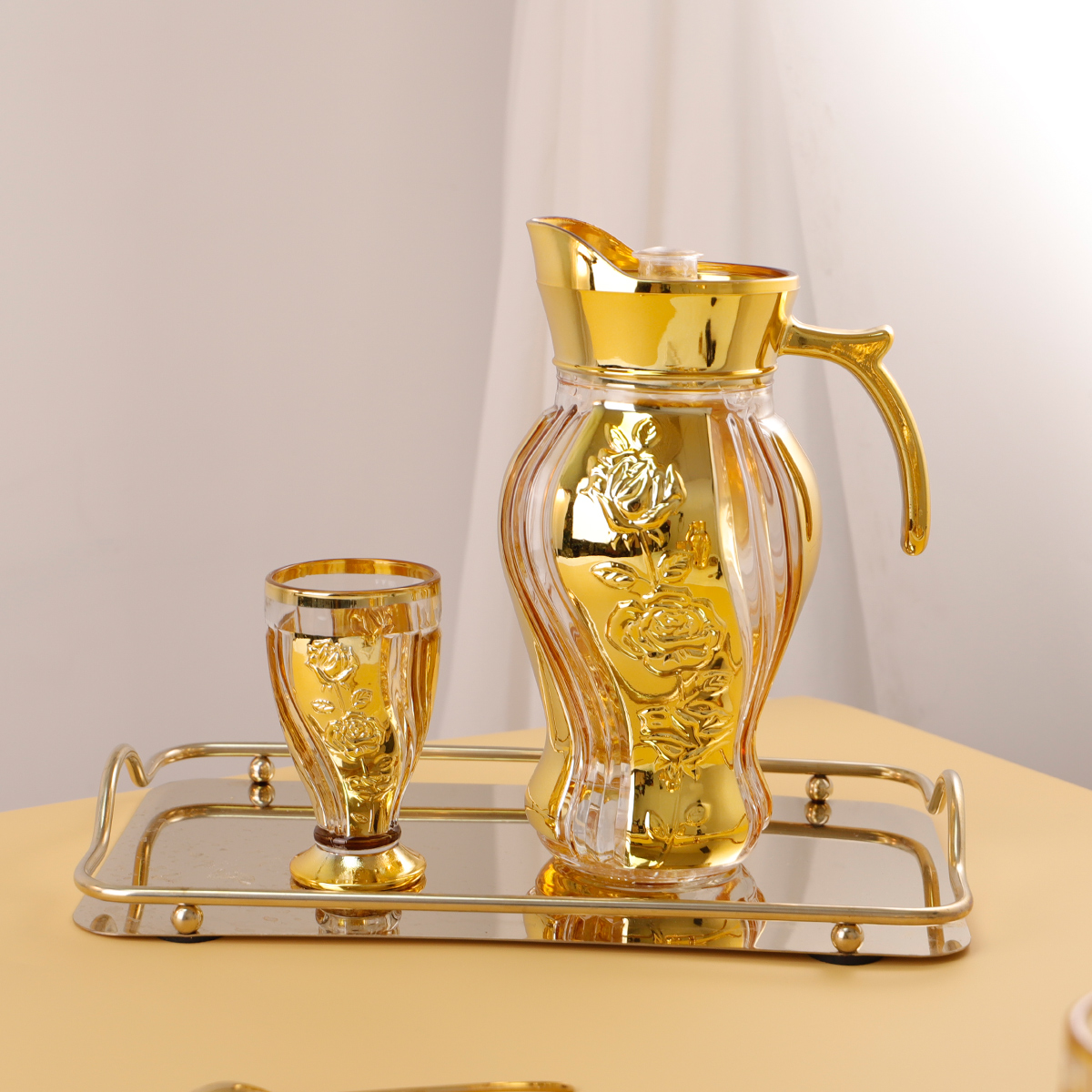 Glass Water Drinking Jug Set