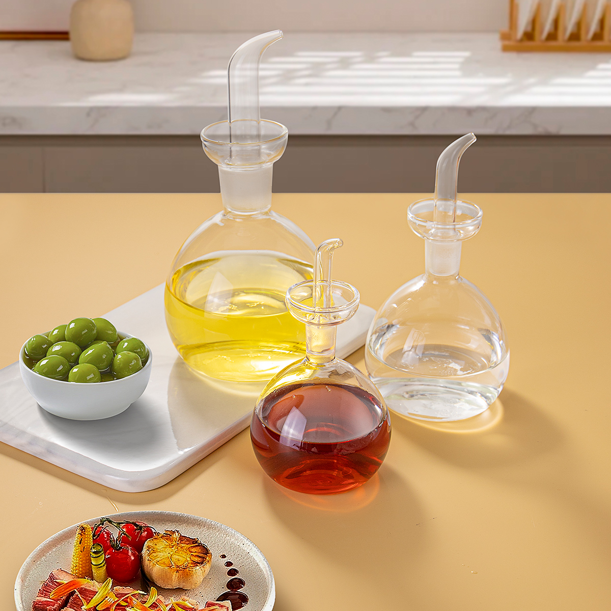 Glass Bottle Oil Dispenser
