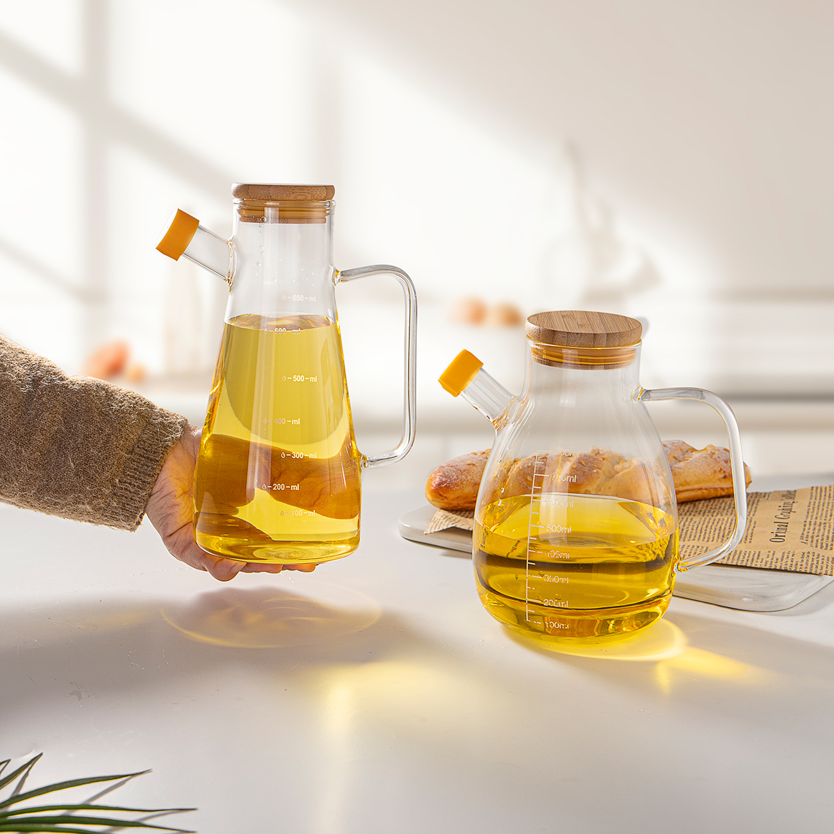 cooking glass oil dispenser