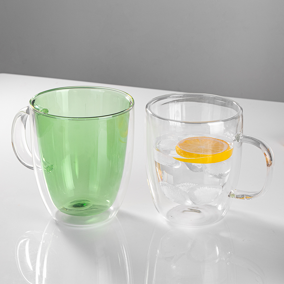 JINGHUANG OEM Creative Heat Resistant Borosilicate Double Wall Coffee Juice Milk Cups