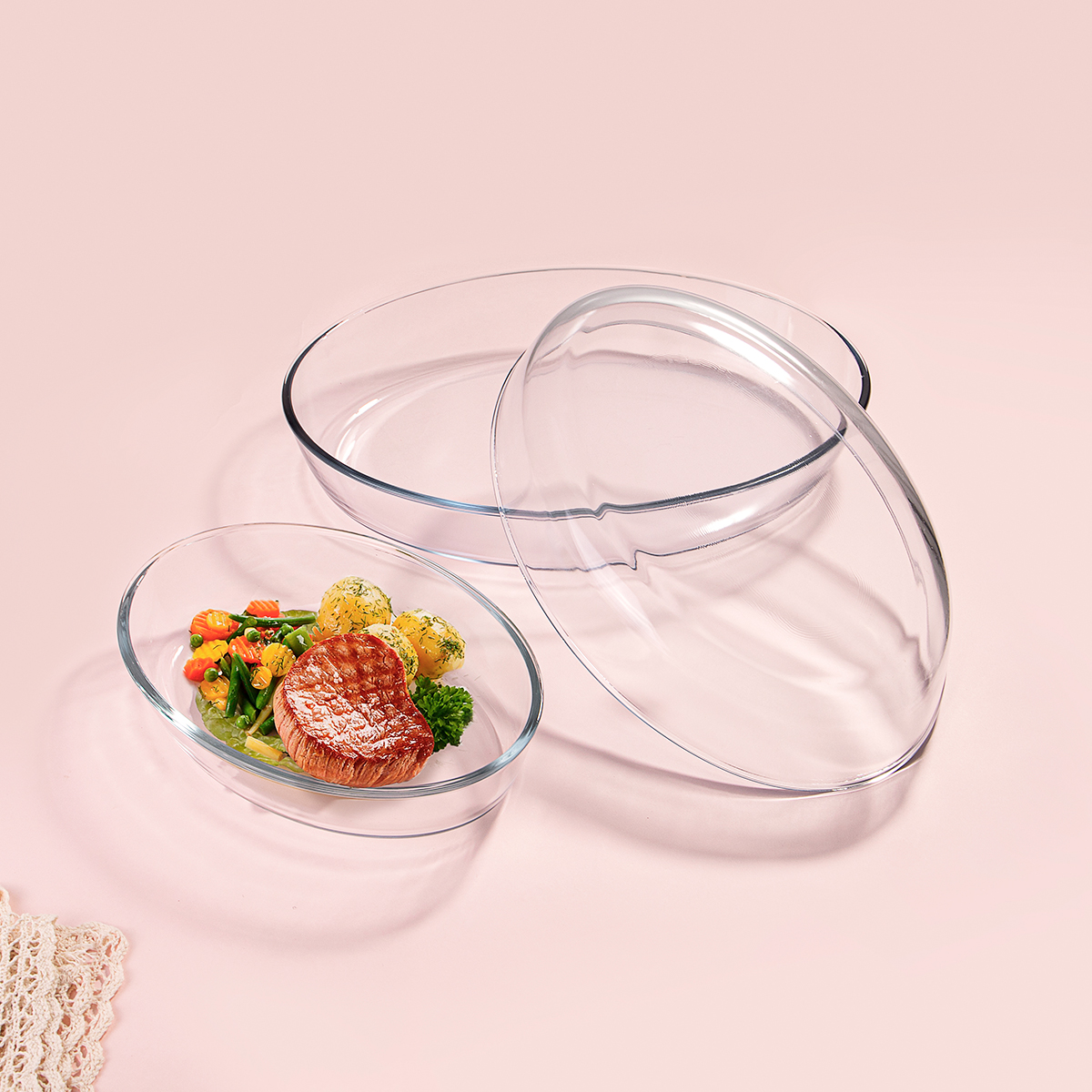 glass baking dish with different size