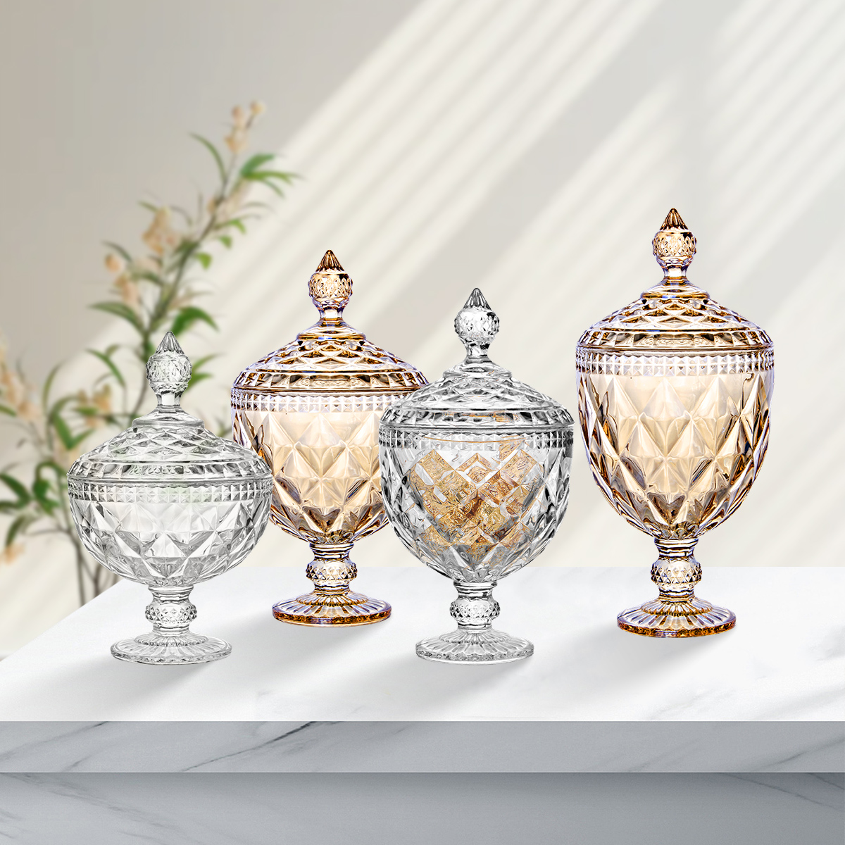 glass candy pot