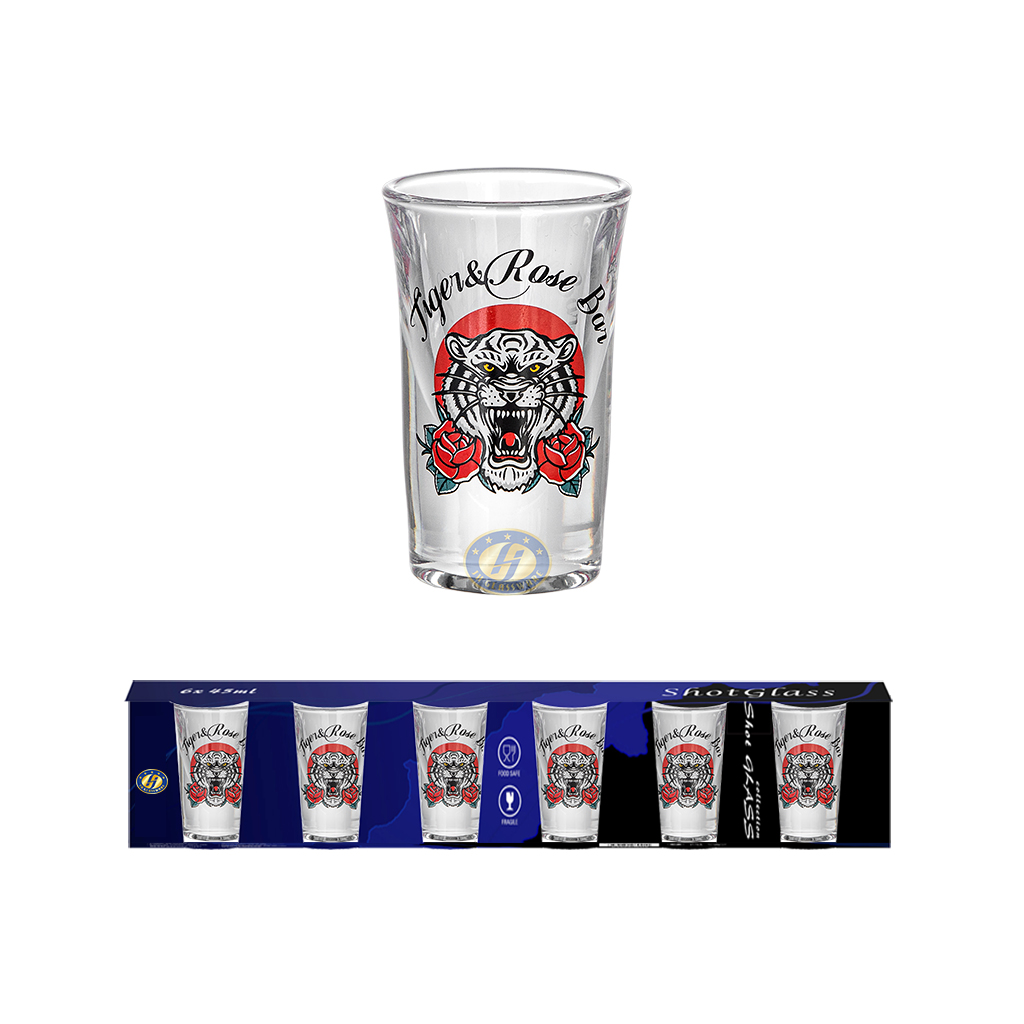 Handmade Custom Logo 25ml. Straight Shot Glass