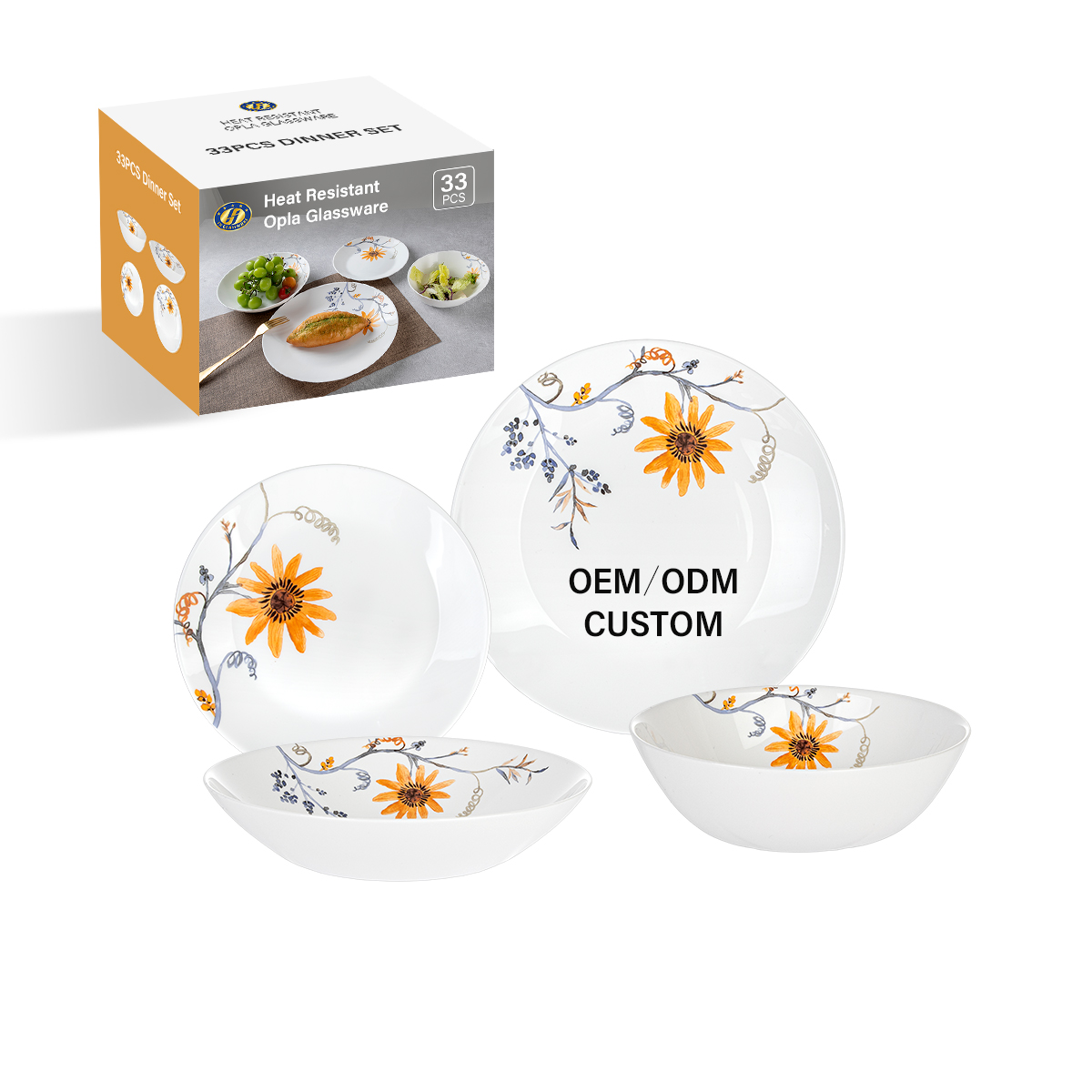 High Quality Opal Glassware Dinnerware Set