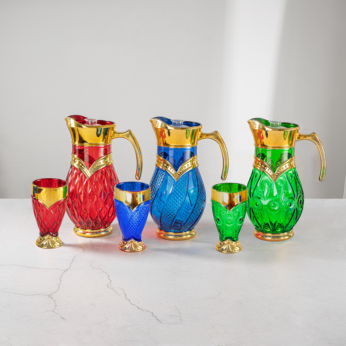Drinking Glass Set With Jug Water Glass Set