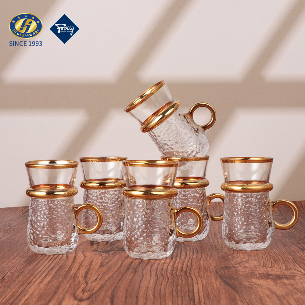 Hot Sale Turkish Tea Glasses Set for 6*110ml