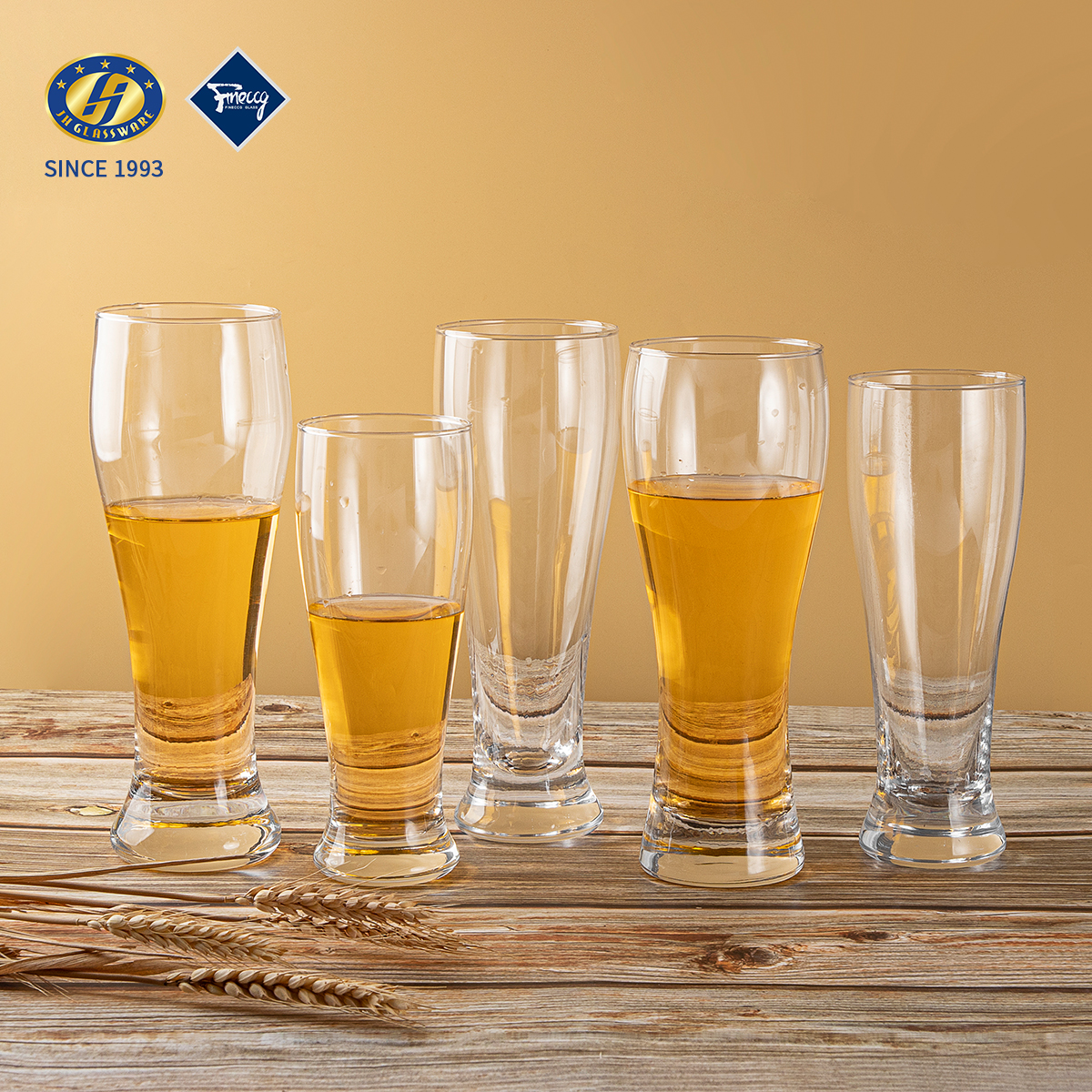 Multi-Size Pilsner Beer Glass Tall Slim Craft Beer Tumbler 336ml 370ml 580ml Bar Drinkware Gift Set