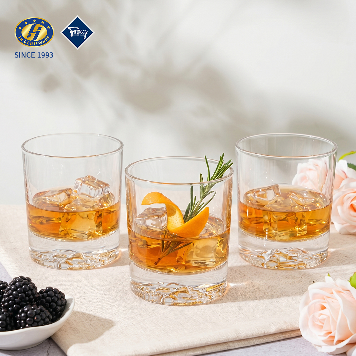 Embossed Animal Base Whiskey Glasses 300ml Lion/Eagle/Bear/Elephant Vintage Rock Glass Tumbler for Bar Hotel Home