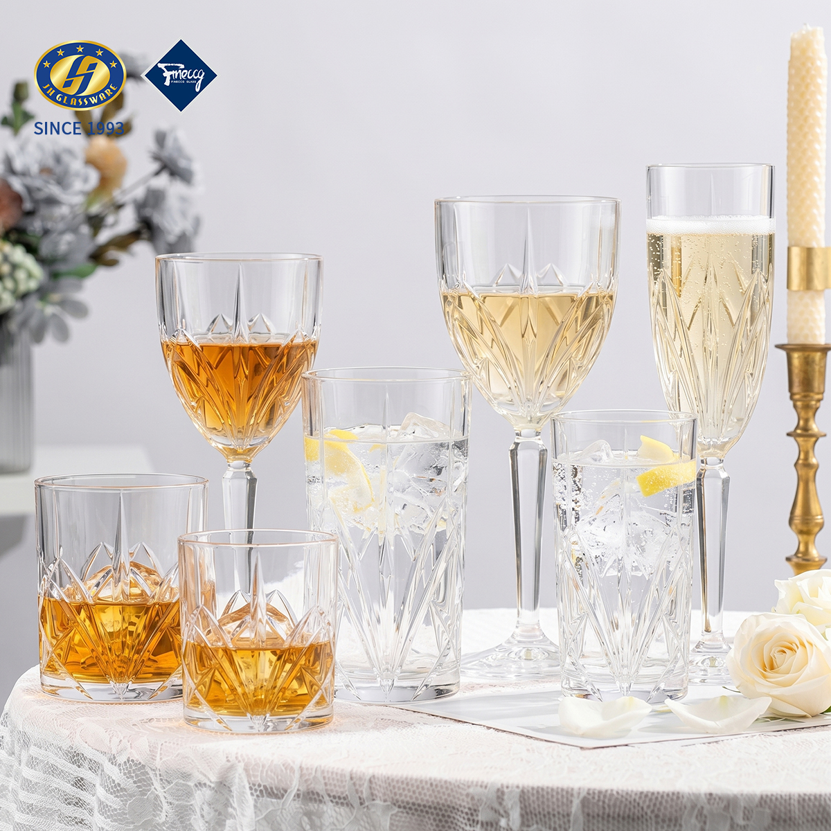 Tall Slim Lead-Free Glass Champagne Flute Elegant Sparkling Wine Goblet For Wedding Party Home Table Decor
